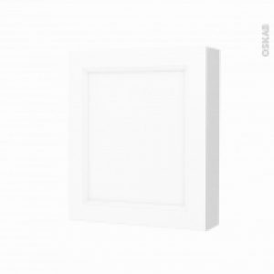 Armoire De Toilette Rangement Haut Static Blanc 1 Porte Cotes Blancs L60 X H70 X P17 Cm