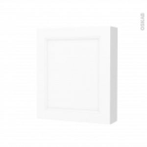 Armoire De Toilette Rangement Haut Static Blanc 1 Porte Cotes Decors L60 X H70 X P17 Cm