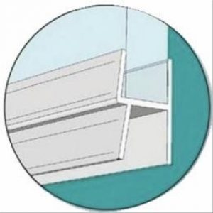 Baguette PVC pour bas de porte de douche, joint tubulaire 1m – GEB