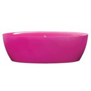 Baignoire balnéo + tablier – ilôt – rose fushia – Dip Softies – AQUADESIGN