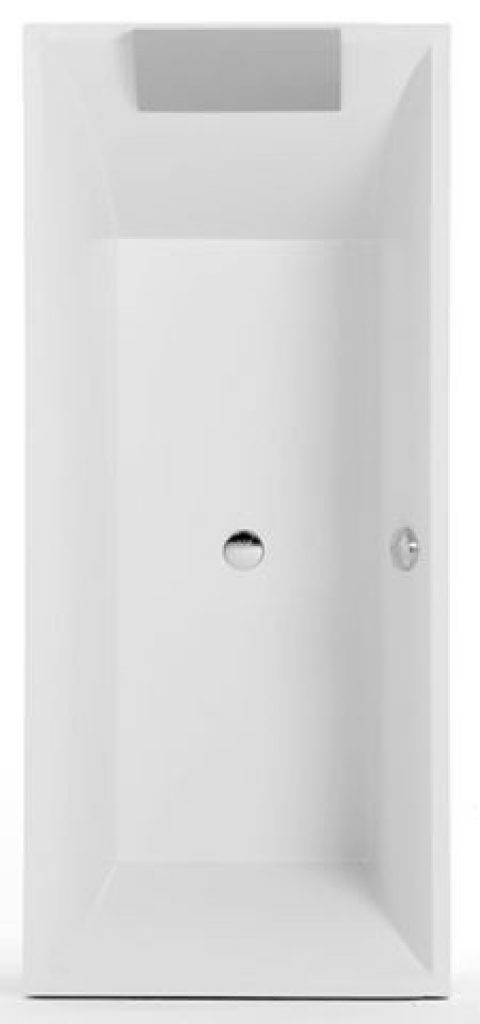 Baignoire Balnéo Villeroy et Boch Squaro avec vidage Multiplex Trio