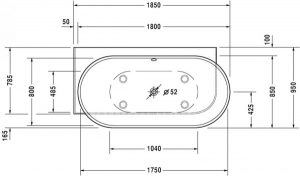 Baignoire d’Angle Duravit Vero Air à droite 1800x800mm 700431000000000