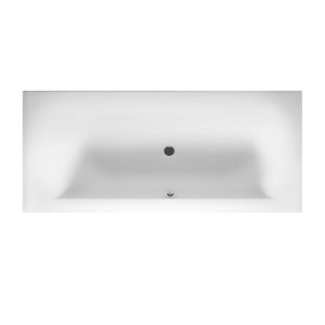 Baignoire Rectangulaire Riho Linares Velvet White 800x470x1800mm Blanc Satiné
