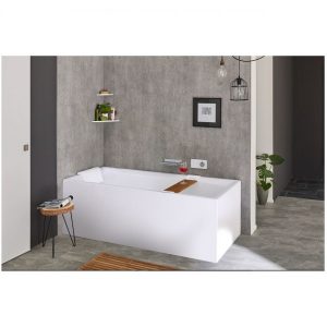 Baignoire Rectangulaire Riho Still Square 800x800x1800mm Version Droite Trop-Plein 1800mm