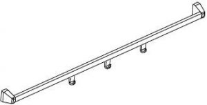 Barre Porte Serviette Mural Kermi DIGA en barre Blanc