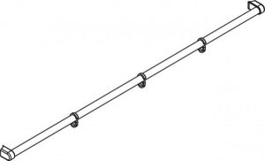 Barre Porte Serviette Mural Kermi DIGA en barre Gris Brillant