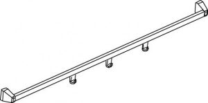 Barre Porte Serviette Mural Kermi NOVA 2000 en barre Blanc