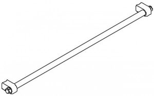 Barre Porte Serviette Mural Kermi VARIO 2000 en barre Argent mat brillant