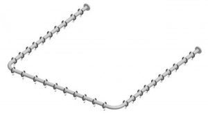 Barre Rideau de Douche Keuco Plan 1000×1000 mm pour douche