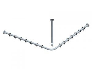 Barre Rideau de Douche Keuco Plan 900×900 mm pour douche carrée