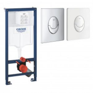 Bati support Grohe Rapid SL pour mur porteur avec plaque de déclenchement