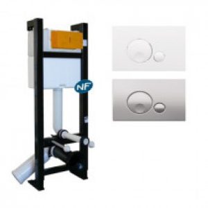 Bati support Regiplast Evo autoportant et plaque de commande Regiplast Globe