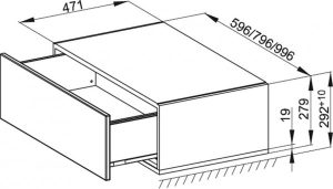 Bette Meuble bas avec socle Modules 1 tiroir (RLA1)