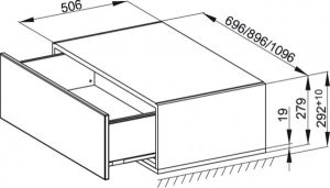 Bette Meuble bas avec socle Modules 1 tiroir (RLF1)
