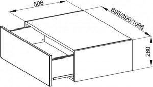 Bette Meuble suspendu latéral Modules 1 tiroir (RSB1)
