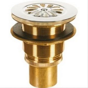 Bonde siphöide laiton pour évier grès Ø60mm