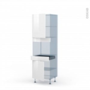 Bora Blanc Kit Renovation 18 Colonne Four Niche 45 N2156 2 Portes 1 Tiroir L60Xh195Xp60