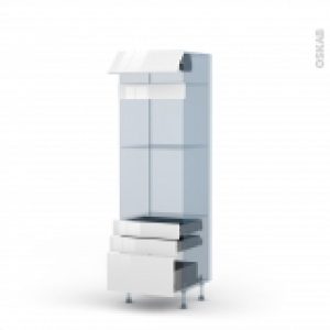 Bora Blanc Kit Renovation 18 Colonne Fourmo 45 N559 1 Abattant 3 Tiroirs L60Xh195Xp60