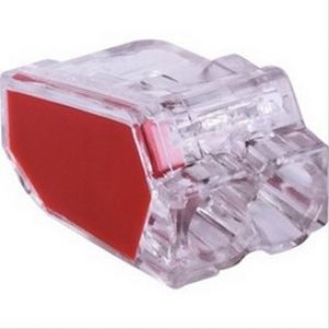 Borne de connexion translucide 4 fils, jaune, vendu par 100