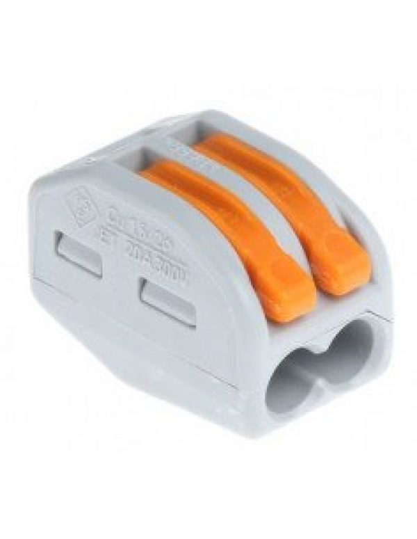 Bornes WAGO 2 Entrées (0.08-4.0mm) S/R Boite de 50 pièces