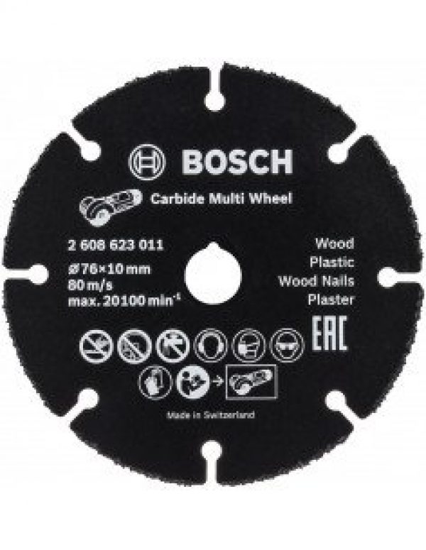 BOSCH – Disque 76 mm à tronçonner multimateriaux – 2608623013