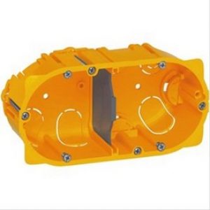 Boîte d’encast, Legrand Batibox 2 postes  prof, 50mm