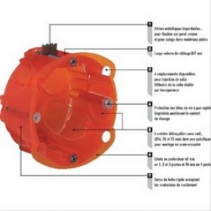 Boîte d’encast, Legrand Batibox multimatériaux 1 poste prof, 40mm