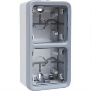 Boîtier 2 postes verticaux Plexo composable IP 55