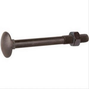 Boulon bois tête ronde, Japy zingué noir 7×60 – boîte de 100