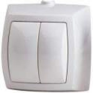 Bouton pneumatique double touche apparent