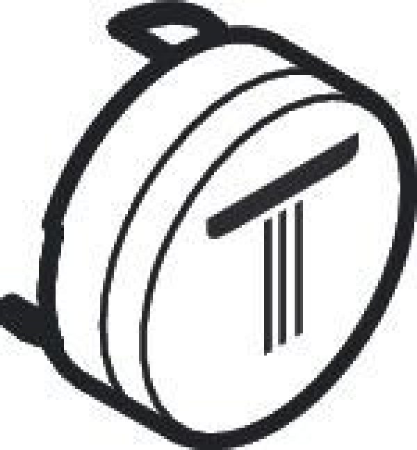 Bouton poussoir Symbole Petite Pomme de douche jet Rain Hansgrohe Noir (92572610)