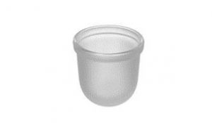 Brosse WC Dornbracht Insert en Verre Blanc Mat