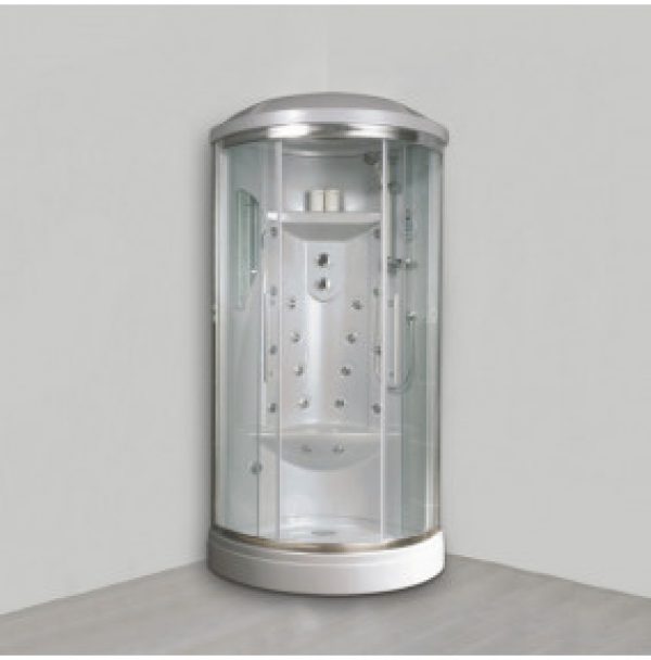 CABINE BOX DE DOUCHE SEMI-CIRCULAIRE 90 CM AVEC HYDROMASSAGE IRIDE