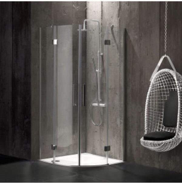 CABINE DE DOUCHE ANGULAIRE 90X90 EN VERRE 6 MM SANS STRUCTURE LONDON