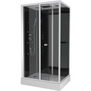 Cabine de douche complète – 110 x 80 x 220 cm – Black Zen – AURLANE