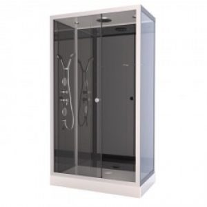 Cabine de douche complète – 80 x 110 x 230 cm – Black II Zen – AURLANE