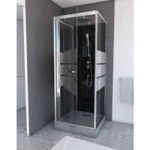 Cabine de douche complète – carrée – 90 x 90 x 220 cm – Study – AURLANE