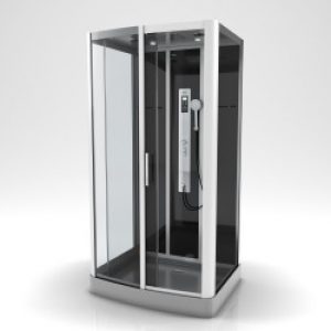 Cabine de douche complète – Radio FM et bluetooth – 90 x 115 x 215 cm – Premium II Rectangle – AURLANE