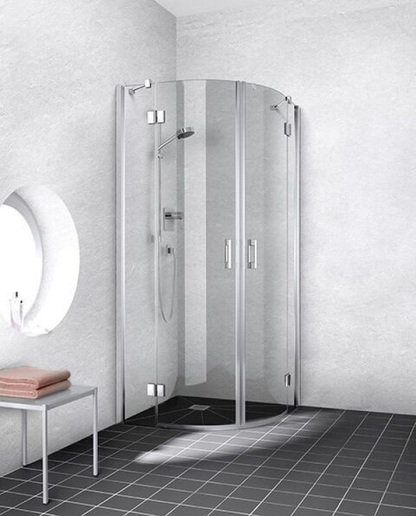 Cabine de Douche Kermi LIGA 1/4 de rond 2 volets (LIE5508020)