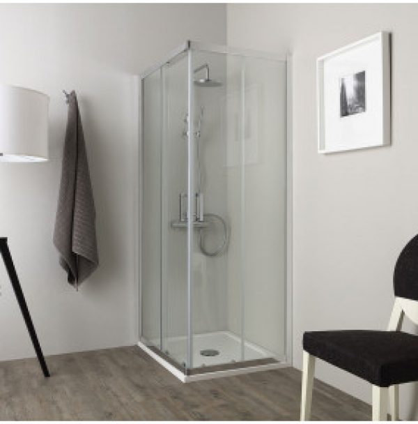 CABINE DE DOUCHE LUNA 80X80 CARRÉ CRYSTAL TRANSPARENT