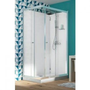 Cabine de douche rectangulaire portes coulissantes Kinedo Eden