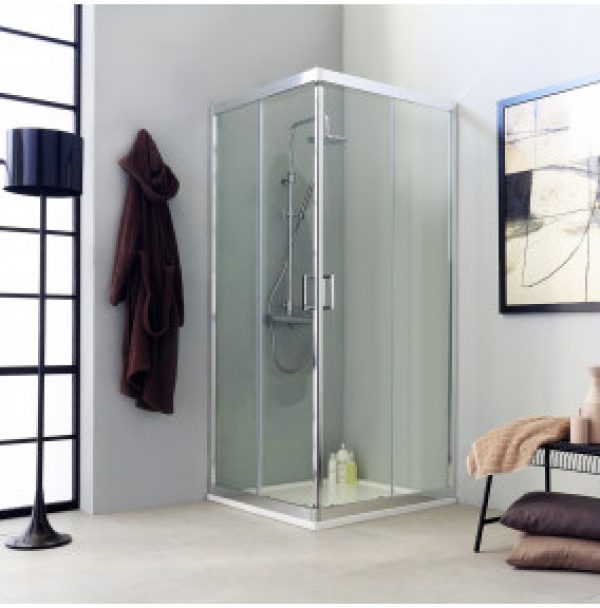 CABINE TRANSPARENTE POUR DOUCHE CARRÉE 90X90 DESIGN HAUTEUR 195 CM