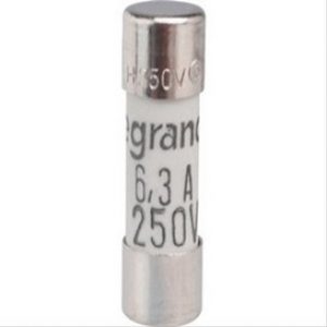 Cartouche cylindrique miniature 1A 1500V Ø5x20mm Legrand 010210 vendu par 10