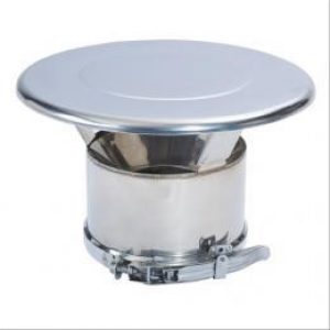 Chapeau de finition isolée double paroi inox Duoten + bride Ø80/130mm – TEN