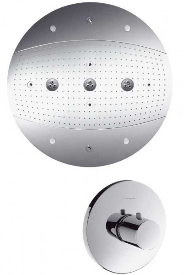 Ciel de Pluie Encastrable Hansgrohe Raindance Rainmaker diamètre 600 mm avec éclairage