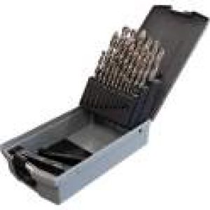 Coffret 25 forets rectifies hélicoidaux, tailles meule, 1 à 13mm