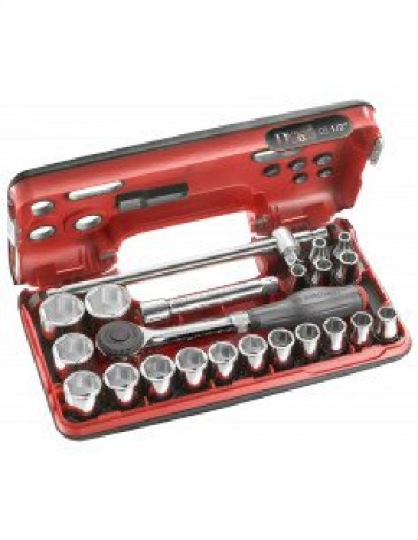 Coffret a douilles 1/2′ 6 pans 22 pièces FACOM S.360DBOX4PB