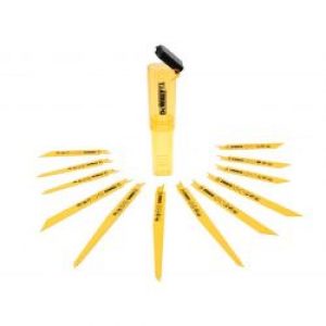 Coffret De 12 Lames Dewalt Dt2445 Pour Scie Sabre Bi Metal