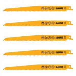 Coffret De 5 Lames Dewalt Dt2349 Pour Scie Sabre Bi Metal 228Mm