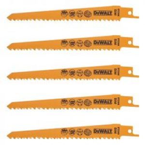 Coffret De 5 Lames Dewalt Dt2359 Pour Scie Sabre Bi Metal 152Mm